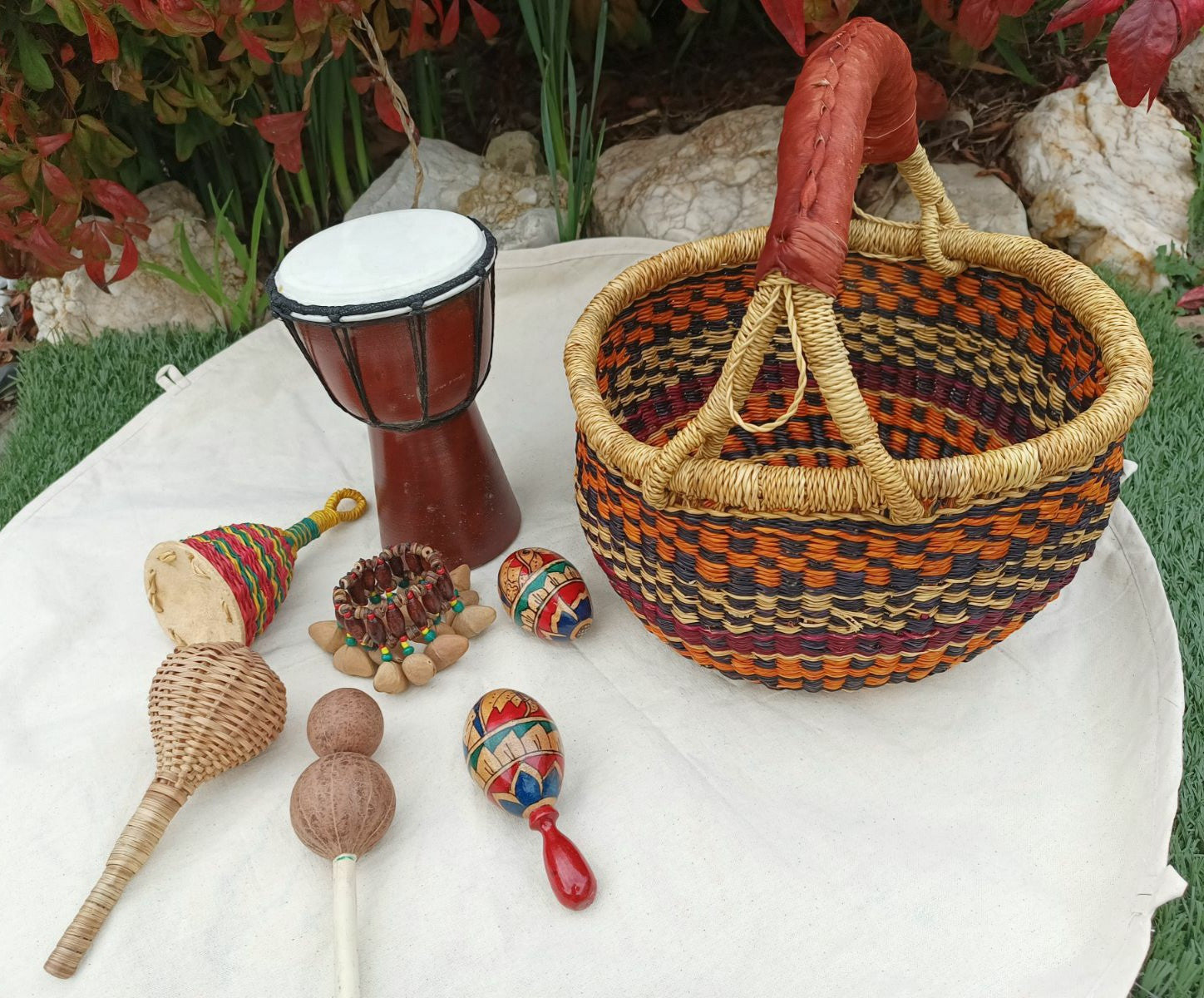 Musical Instrument 217 7pc Musical Instrument Set with Basket – Primary Toys
